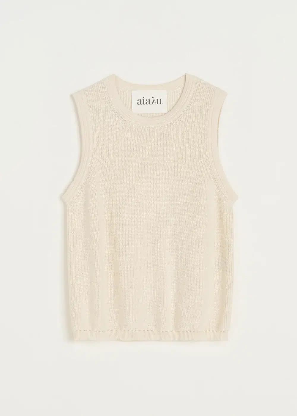 Aiayu / Esha strikket top / Pure Ecru — billede 2