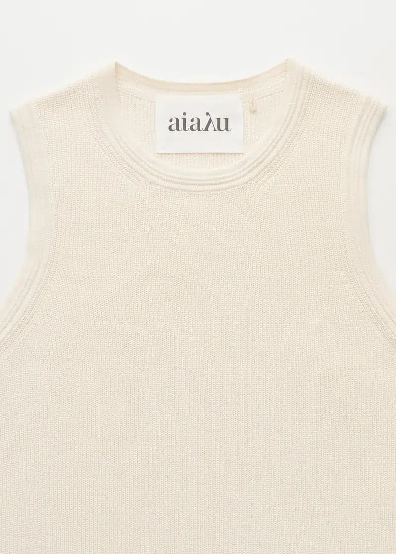 Aiayu / Esha strikket top / Pure Ecru — billede 5