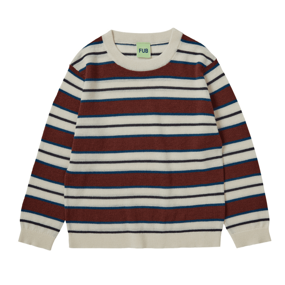 FUB — FUB / Stribet uld bluse / ecru clay