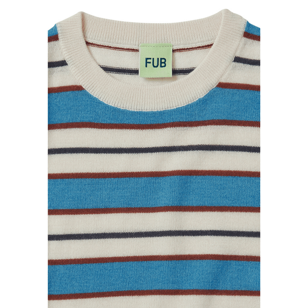 FUB — FUB / Stribet uld bluse / ecru deep sky — alternativt billede