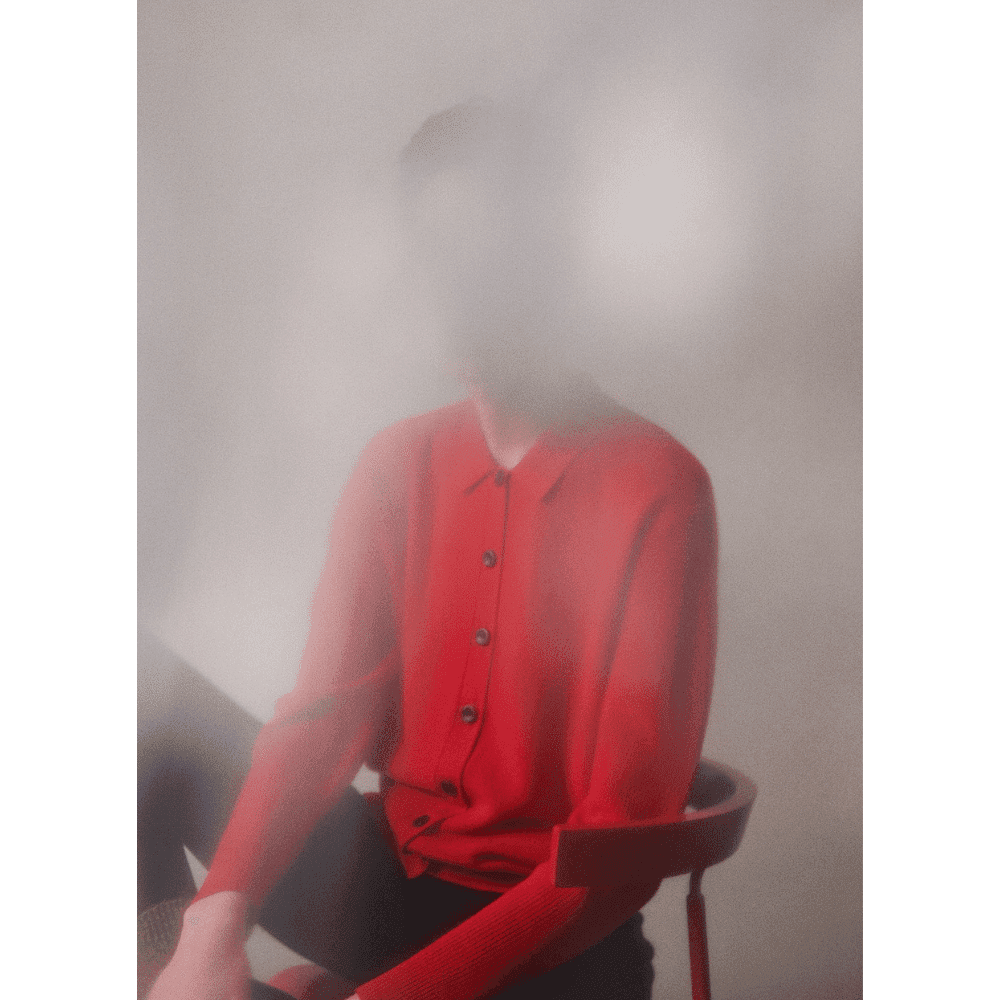 FUB — FUB Woman / Uld Cardigan med Polo krave / Rød — alternativt billede