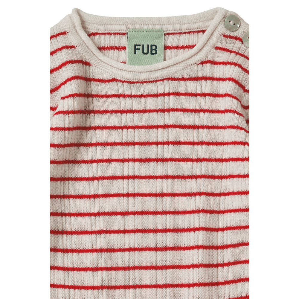 FUB — FUB / Baby rib uld body / røde striber — alternativt billede