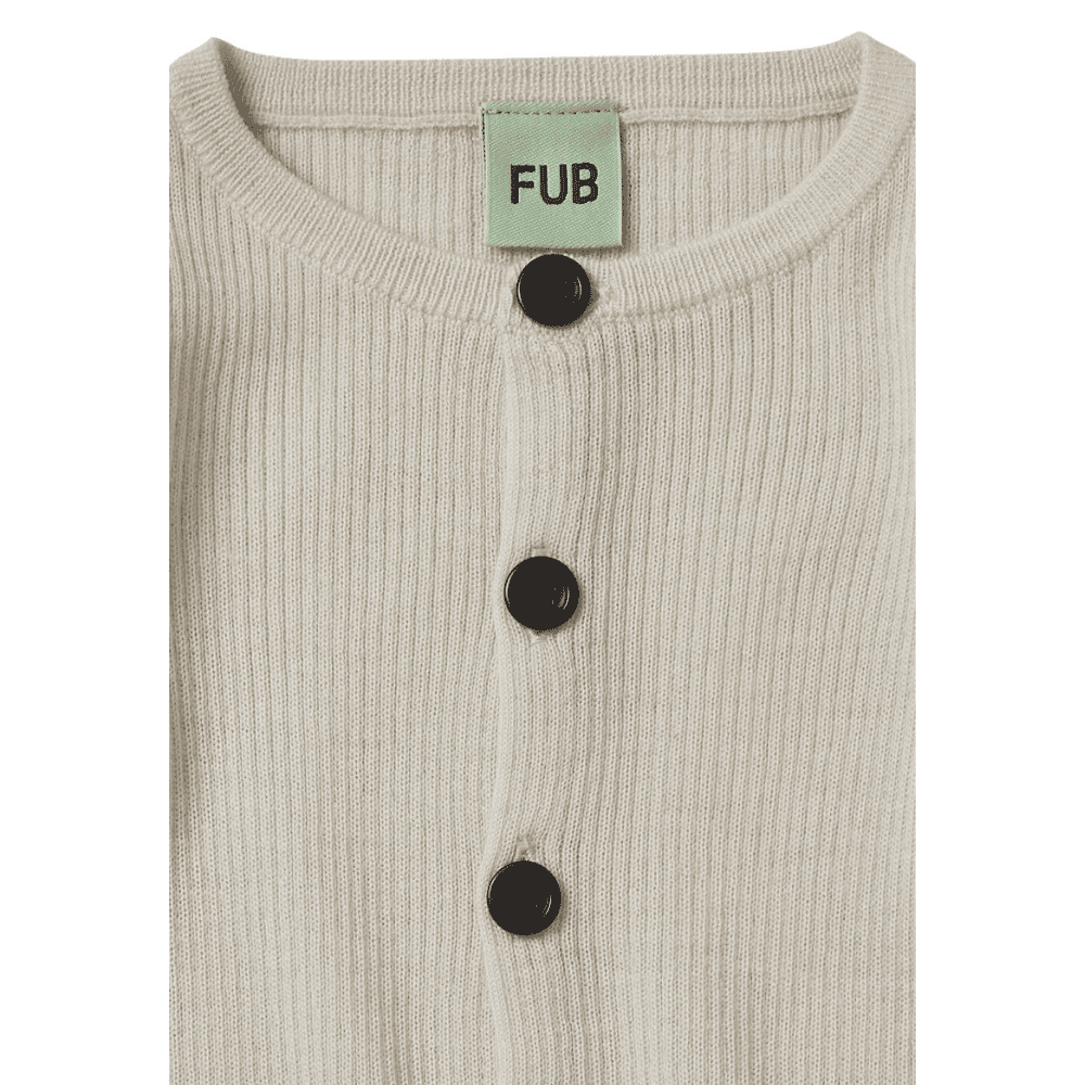 FUB — FUB / Baby rib uld cardigan / ecru — alternativt billede