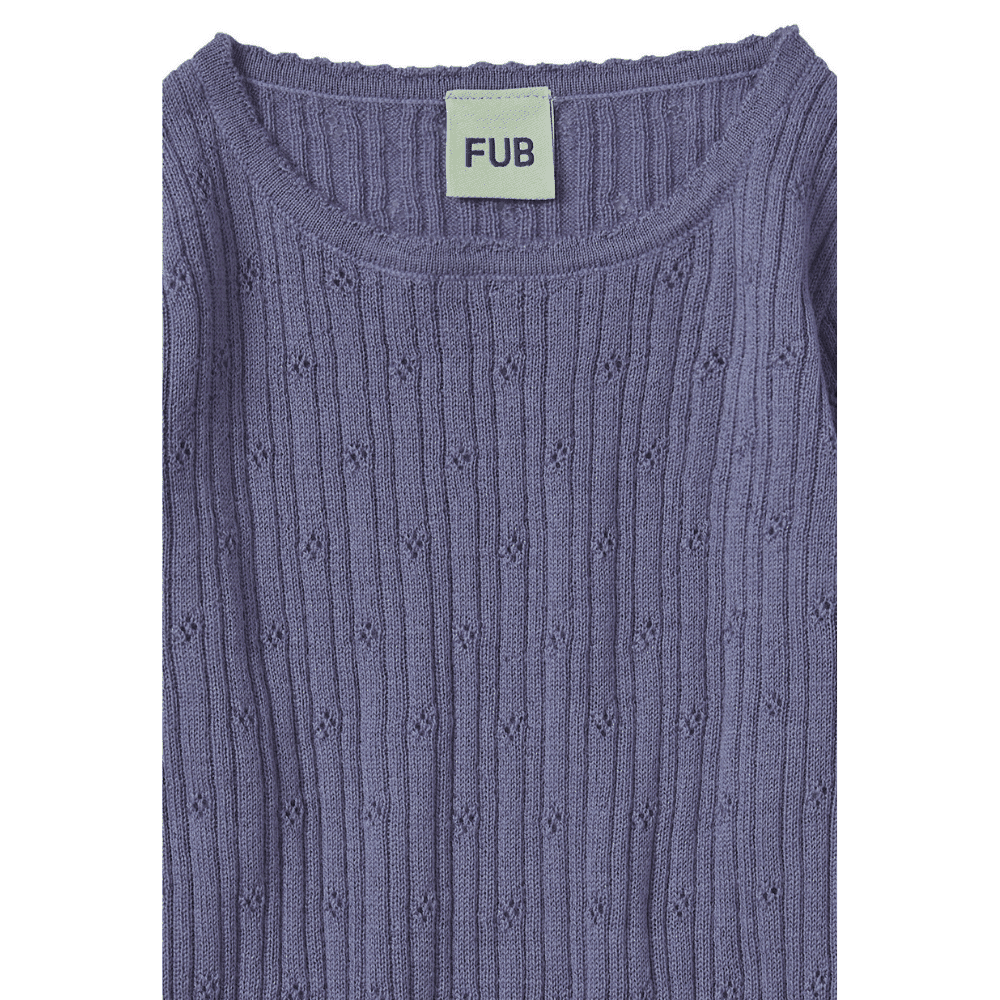 FUB — FUB / Pointelle uld bluse / dusty violet — alternativt billede