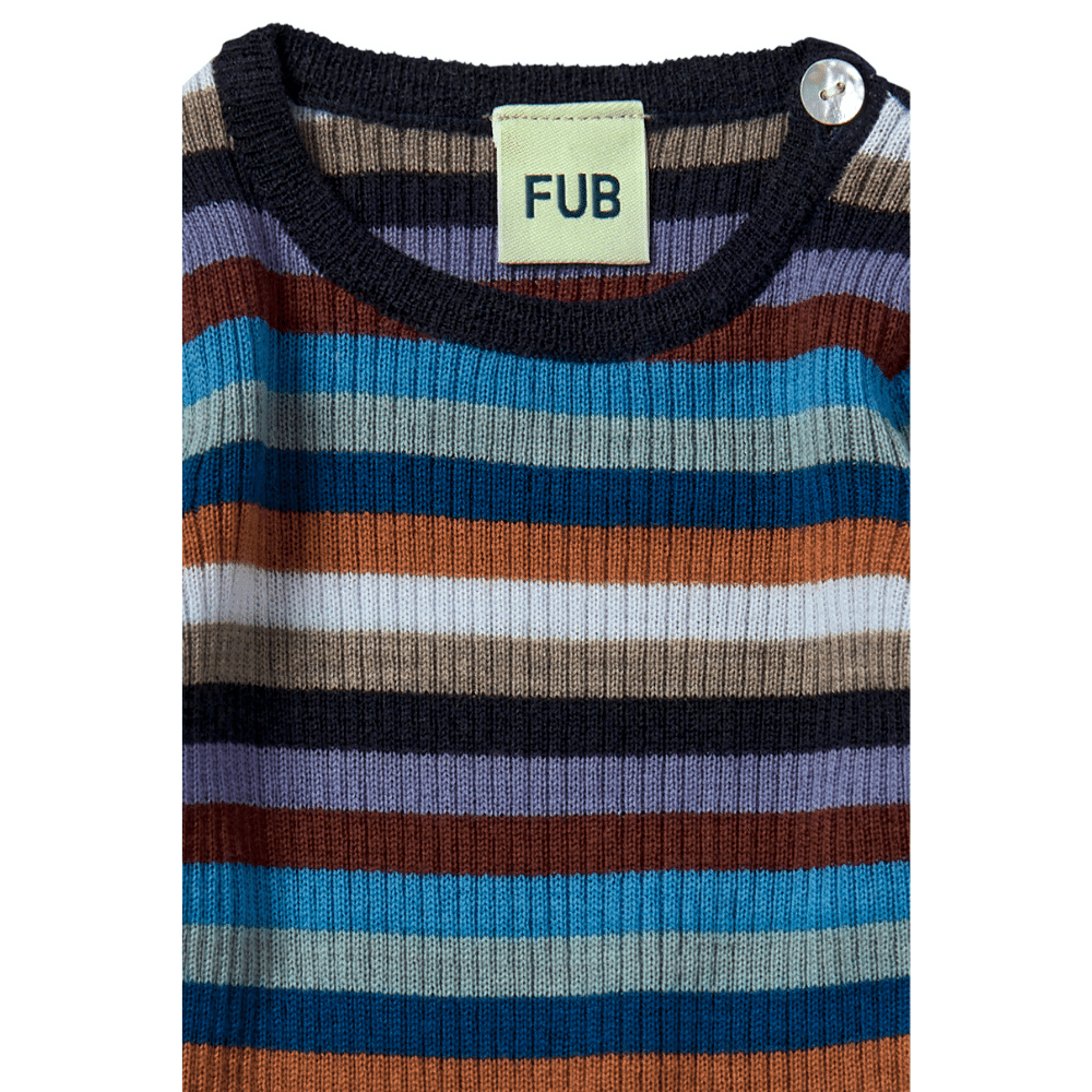 FUB — FUB / Baby rib uld bluse / multi striber — alternativt billede