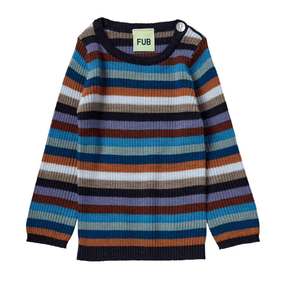 FUB — FUB / Baby rib uld bluse / multi striber