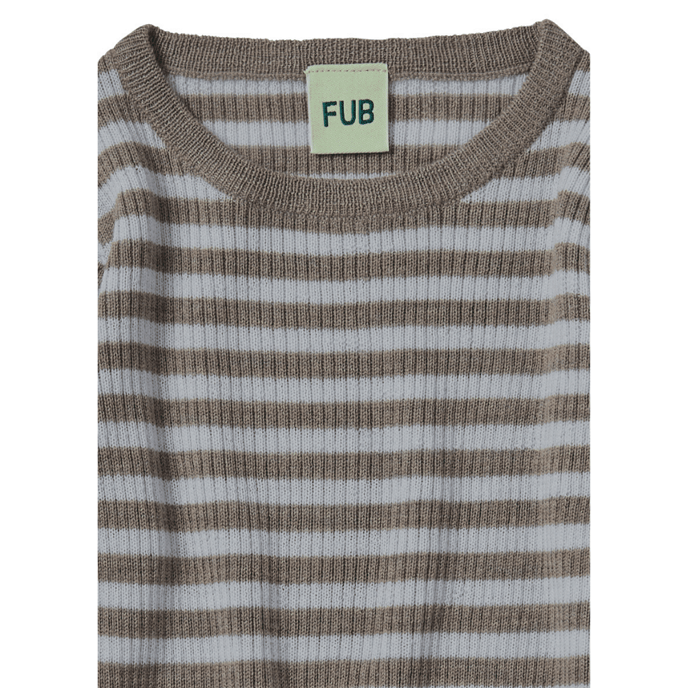 FUB — FUB / Rib uld bluse / hazel melange ice striber — alternativt billede
