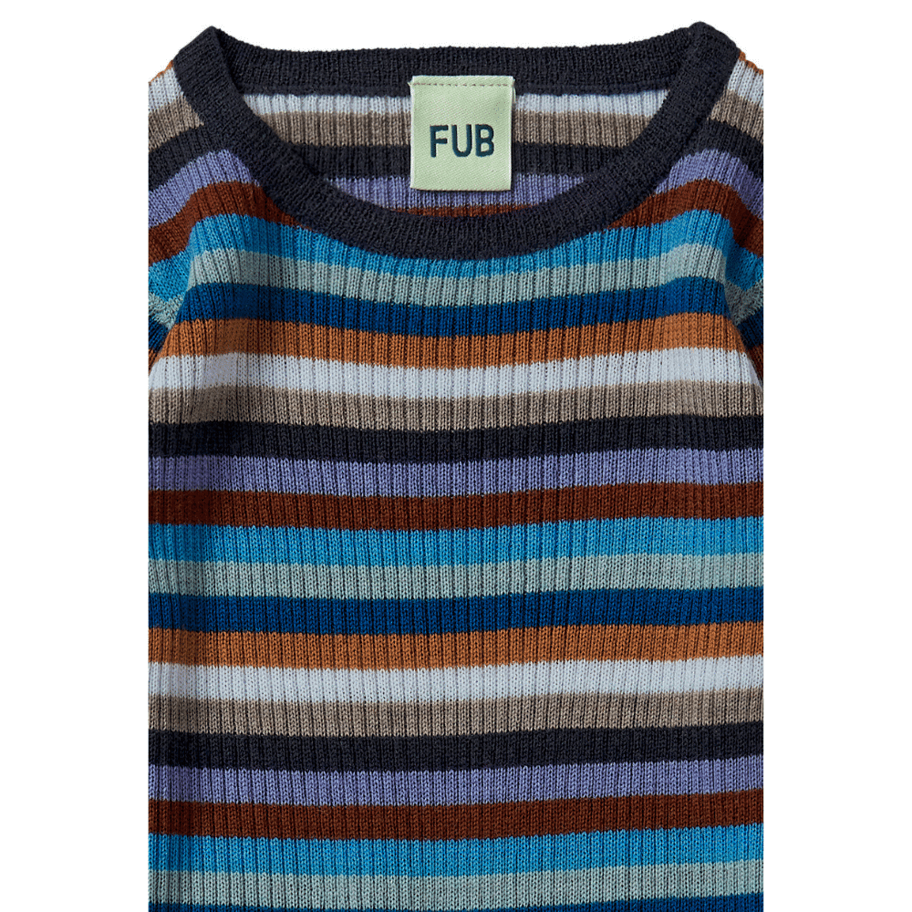 FUB — FUB / Rib uld bluse / multi striber — alternativt billede