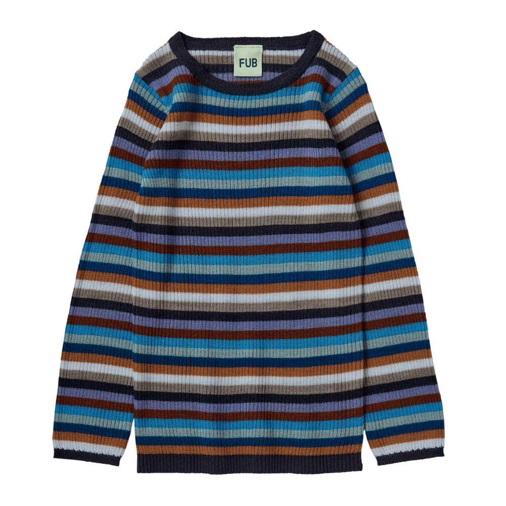 FUB — FUB / Rib uld bluse / multi striber