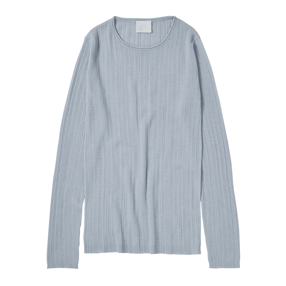 FUB — FUB Woman / Langærmet Uld Rib Bluse / Ice