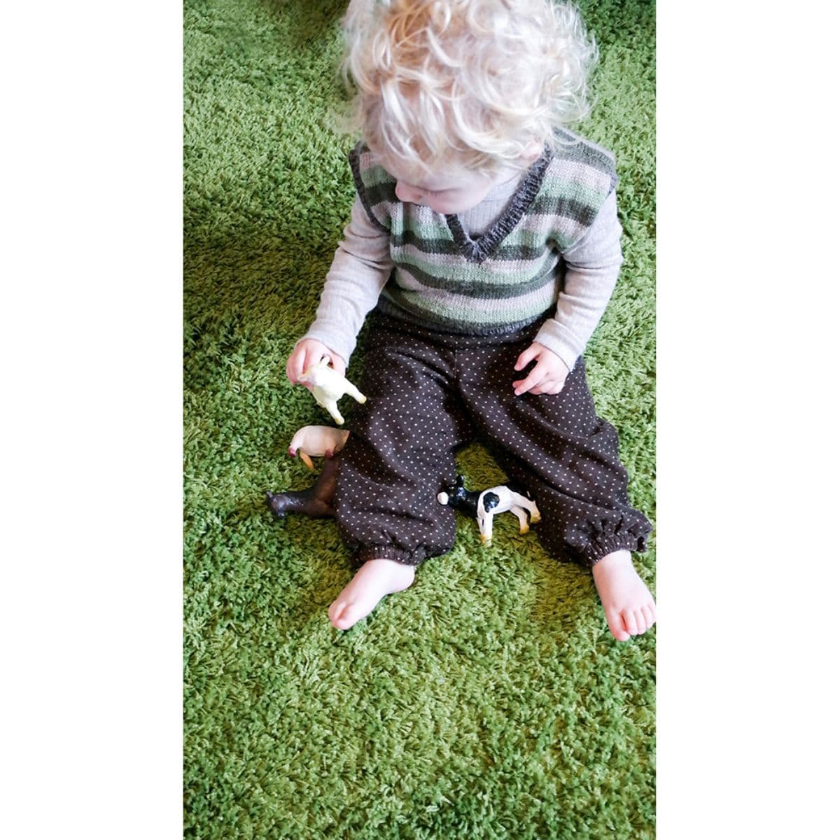Green Rubber Toys / Bondegårdsdyr / Lille hest — billede 3