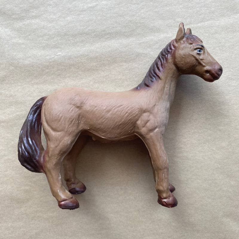 Green Rubber Toys / Bondegårdsdyr / Stor hest