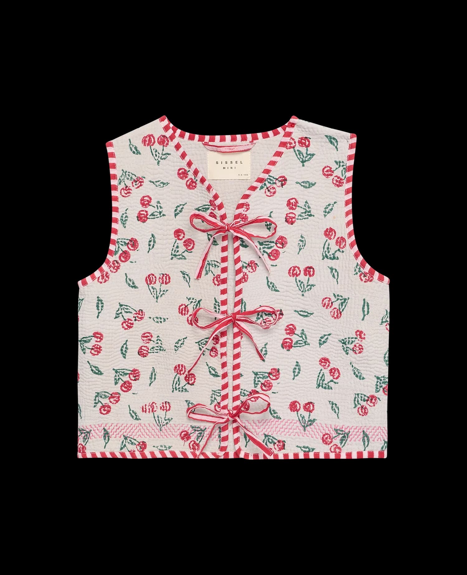 Sissel Edelbo MINI / Gro vest / Vintage Kantha Cherry