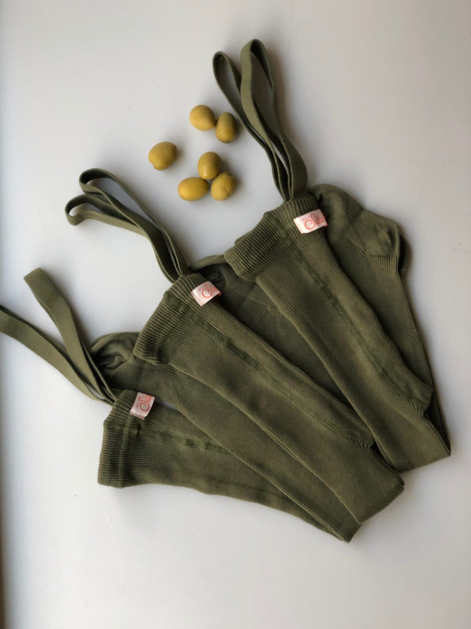 Silly Silas / Strømpebukser med seler - Olive
