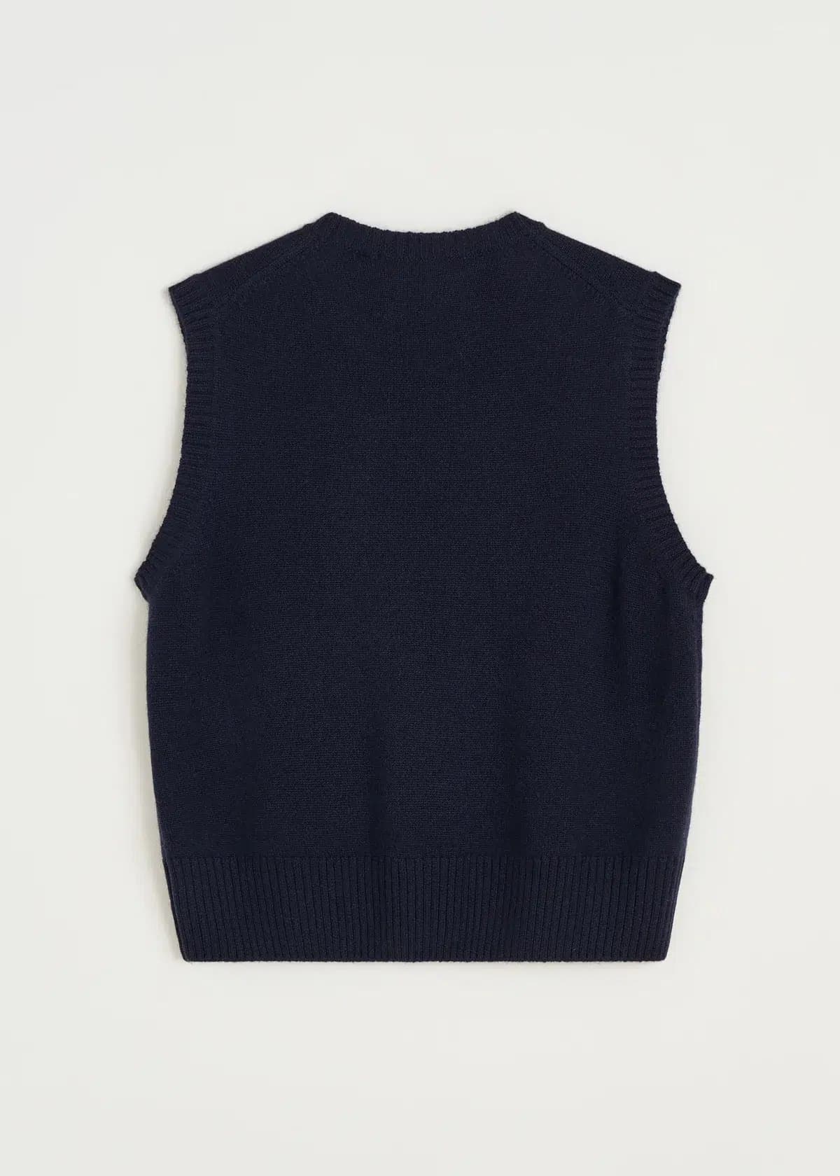 Aiayu / Ingeborg Cashmere vest / Black Blue — billede 3
