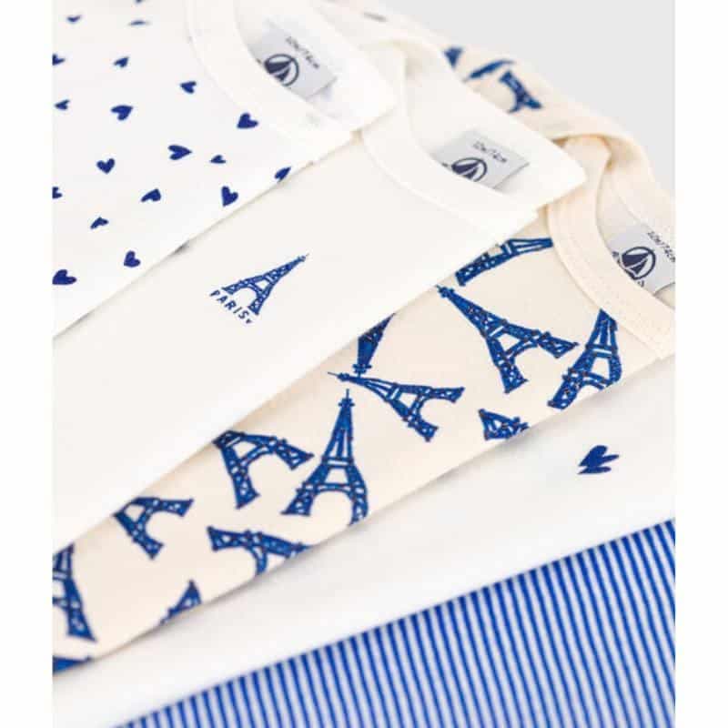 Petit Bateau / 5 pak body / blå paris — billede 3