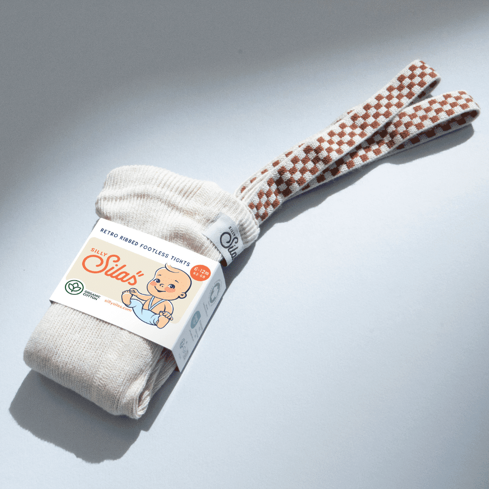 Silly Silas / Tights uden fødder - Cream blend checked