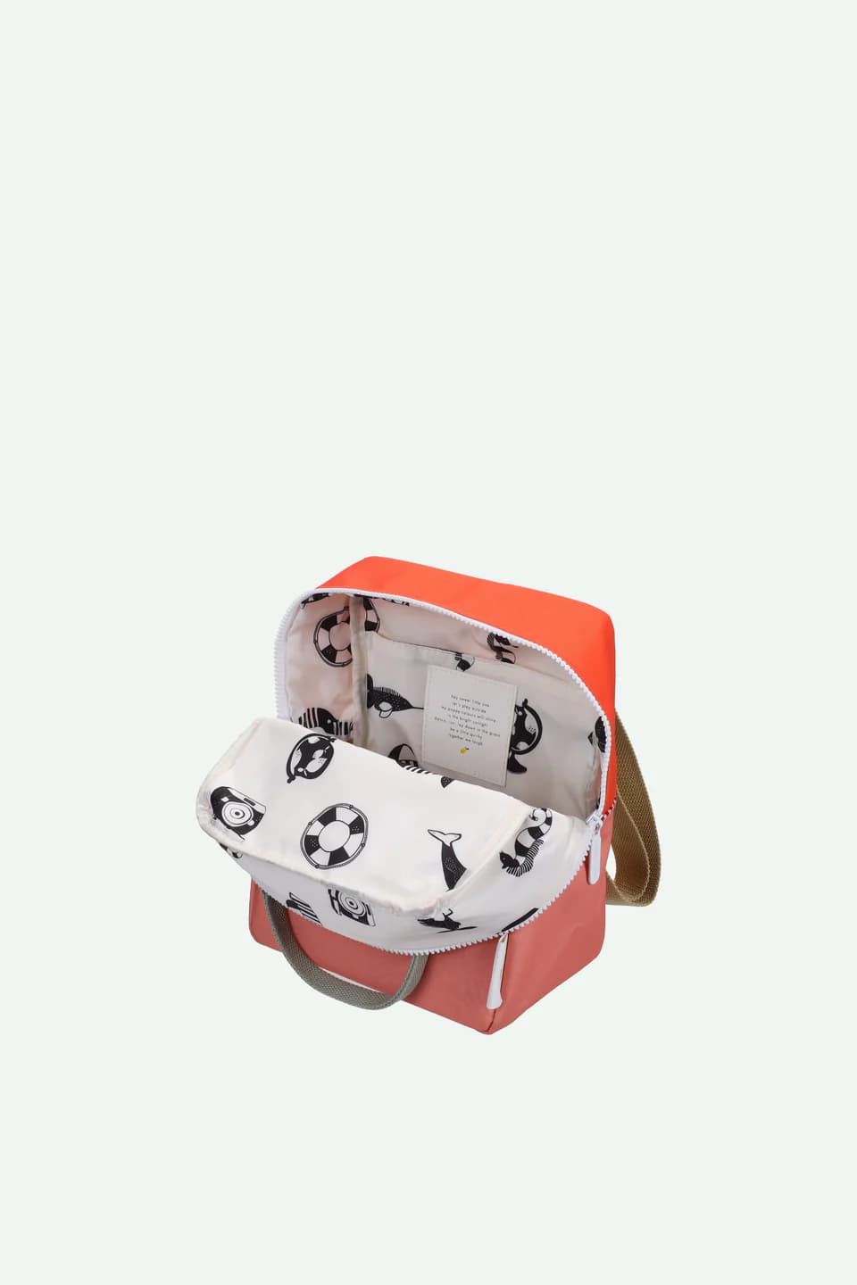 Sticky Lemon / Rygsæk lille / Colour Block orange koral pink — billede 5