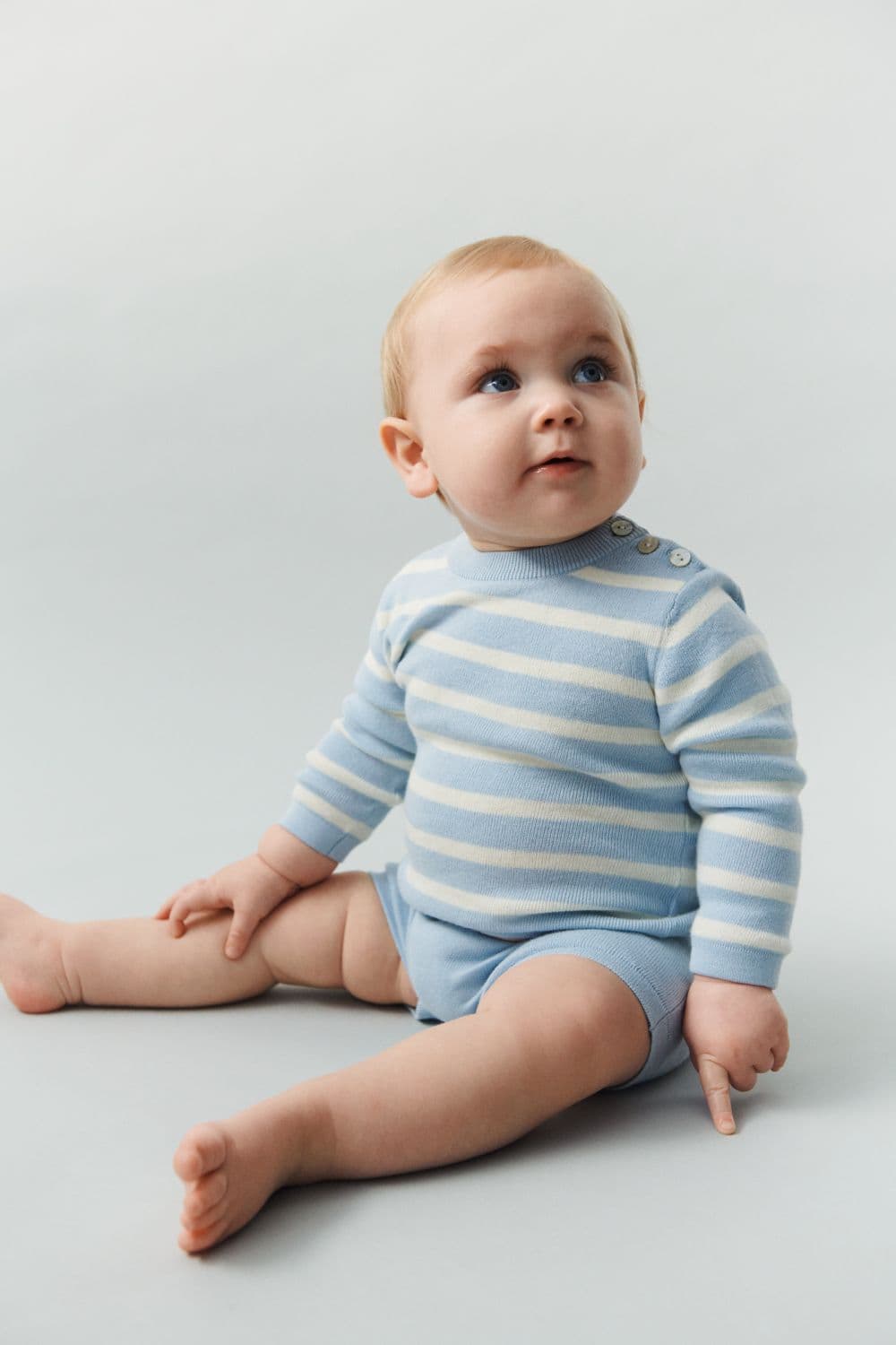 FUB / Baby Langærmet Stribet Bluse / Pale Blue — billede 3
