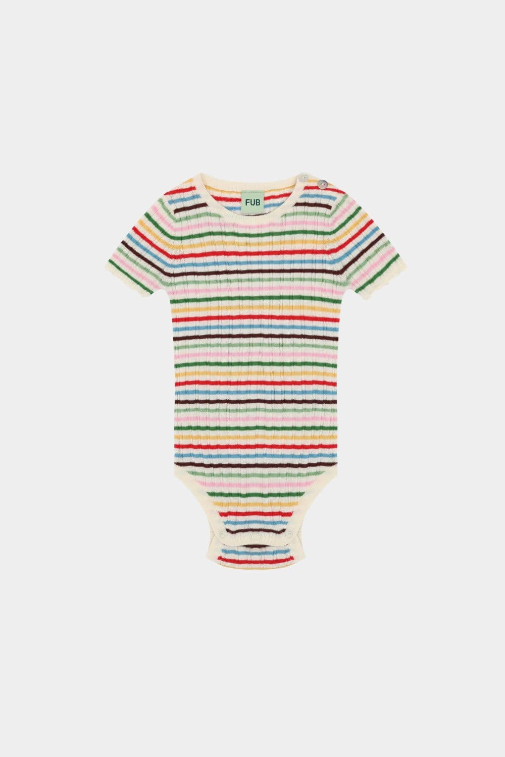 FUB / Baby Kortærmet Rib Body / Multi striber