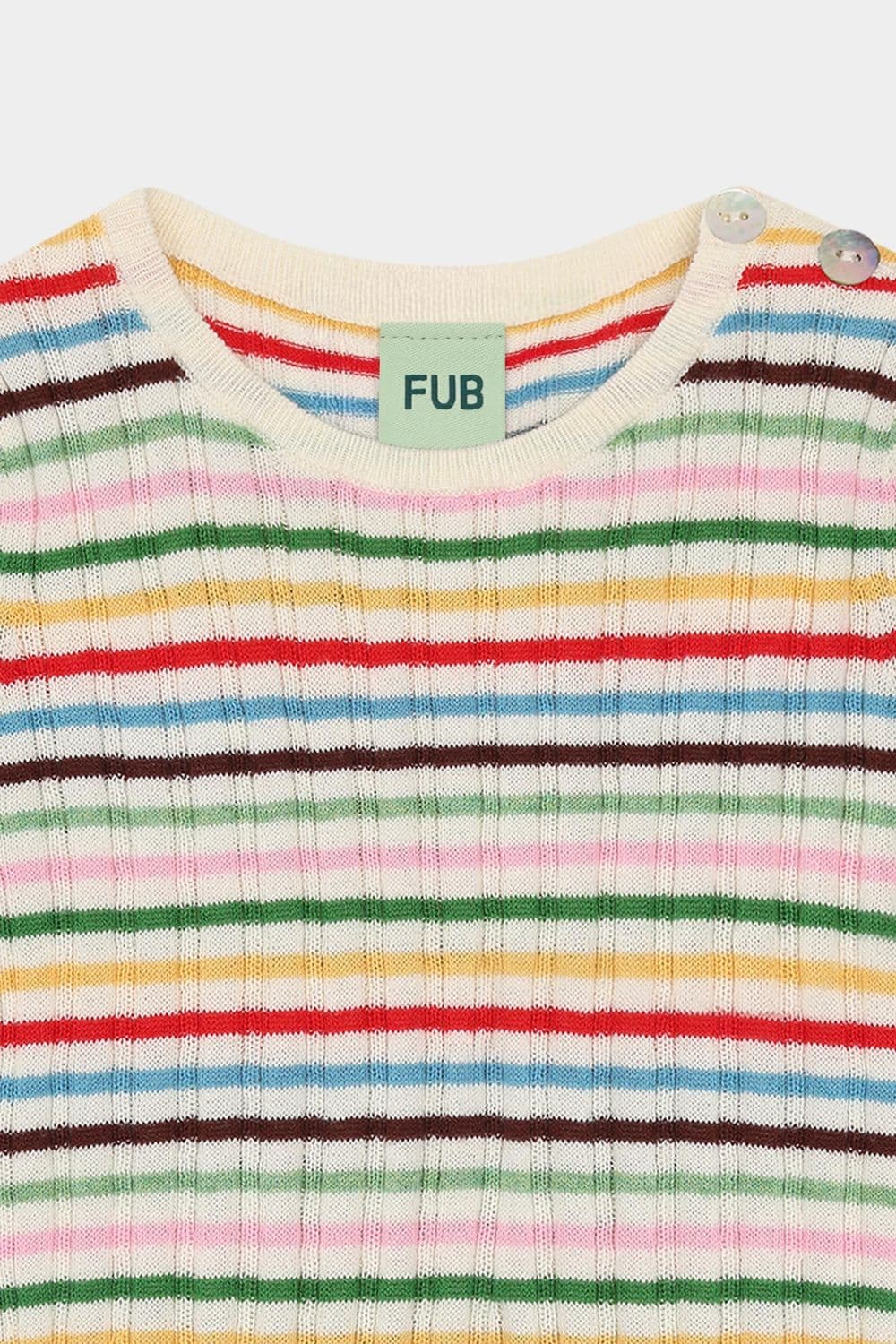 FUB / Baby Kortærmet Rib Body / Multi striber — billede 2