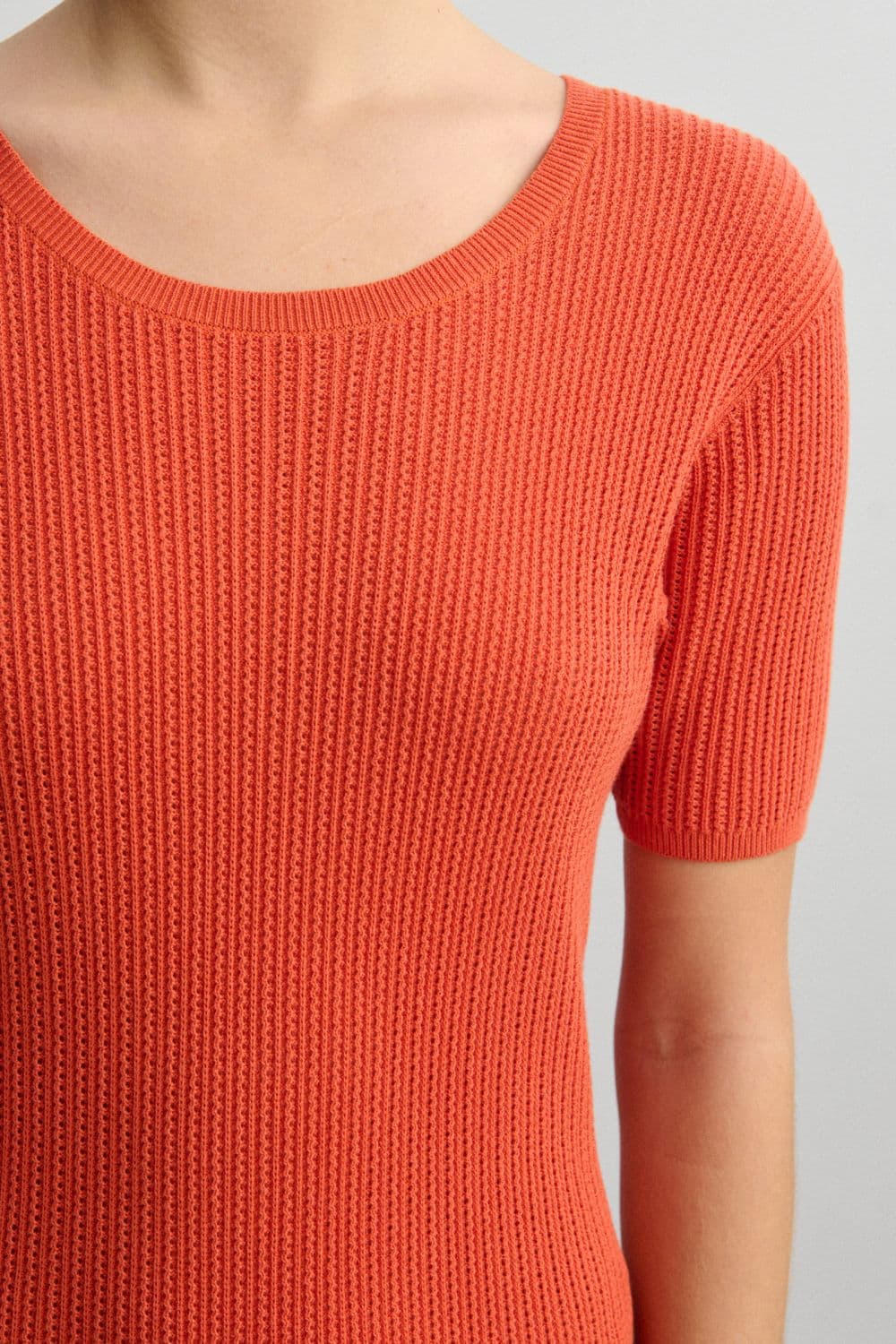 FUB Woman / Kortærmet Bomulds Kjole / Tangerine — billede 3