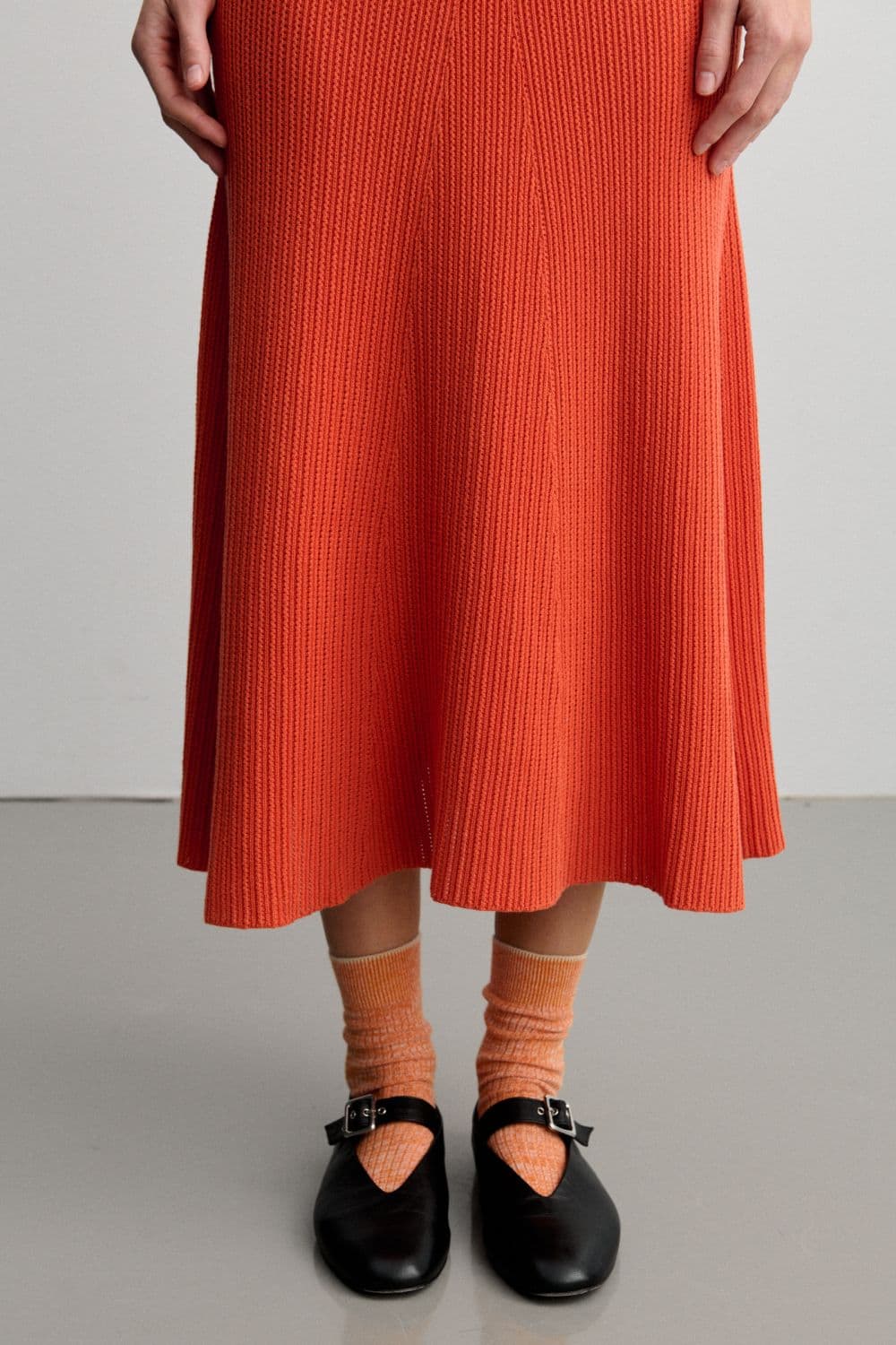 FUB Woman / Kortærmet Bomulds Kjole / Tangerine — billede 2