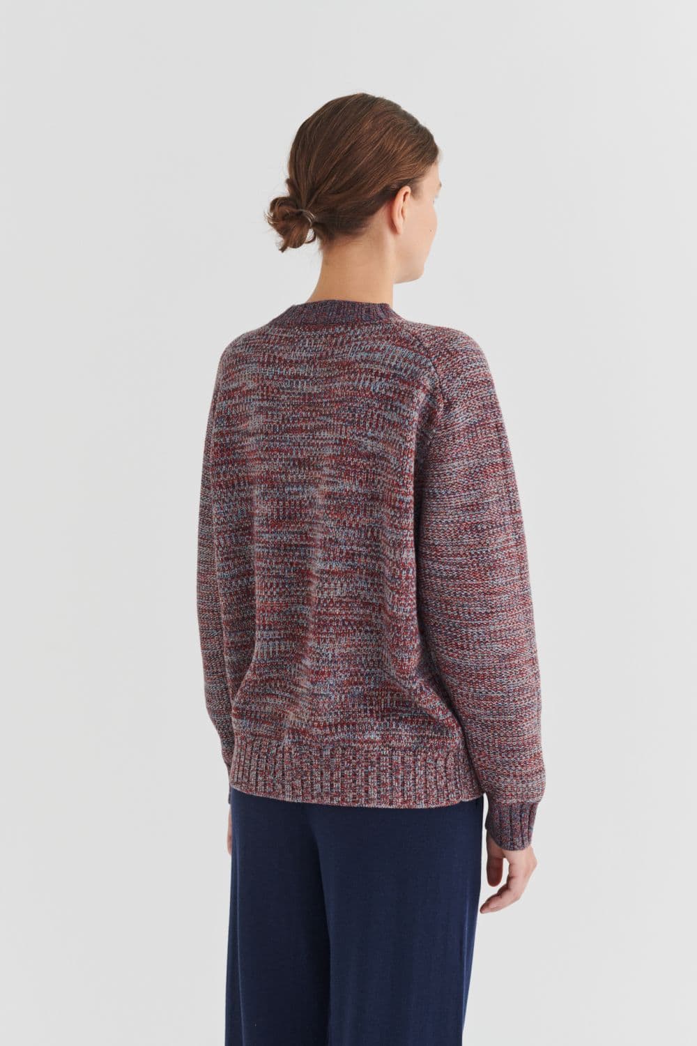FUB Woman / Melange Bomulds Sweater / Dark Navy — billede 3