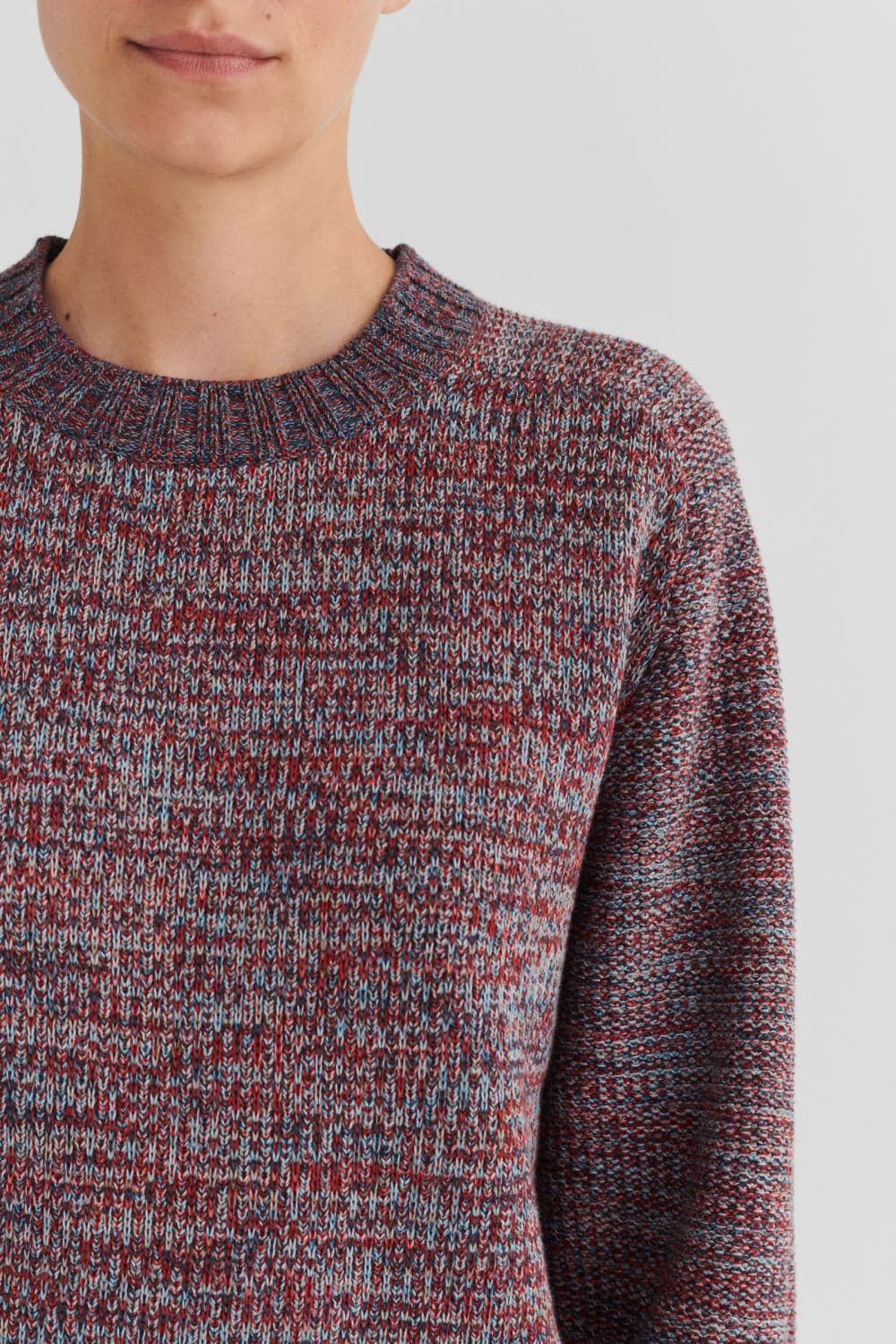 FUB Woman / Melange Bomulds Sweater / Dark Navy — billede 4