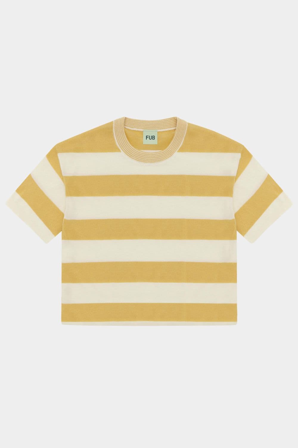 FUB / Stribet oversize t-shirt / Ecru butter
