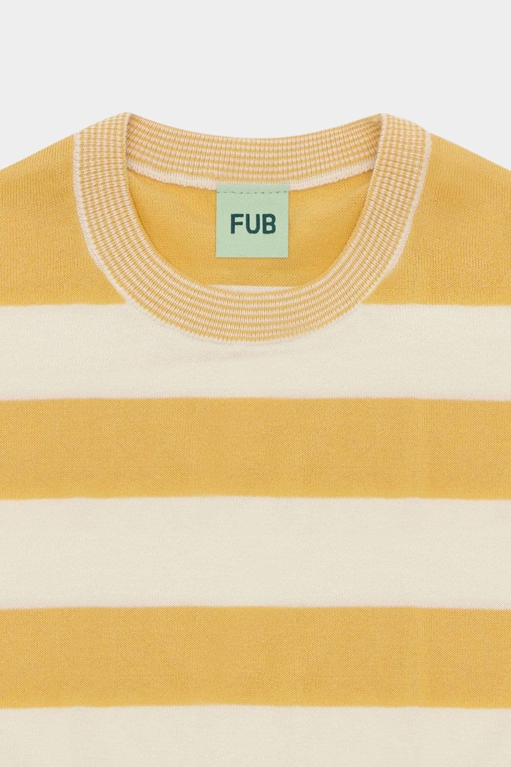 FUB / Stribet oversize t-shirt / Ecru butter — billede 2