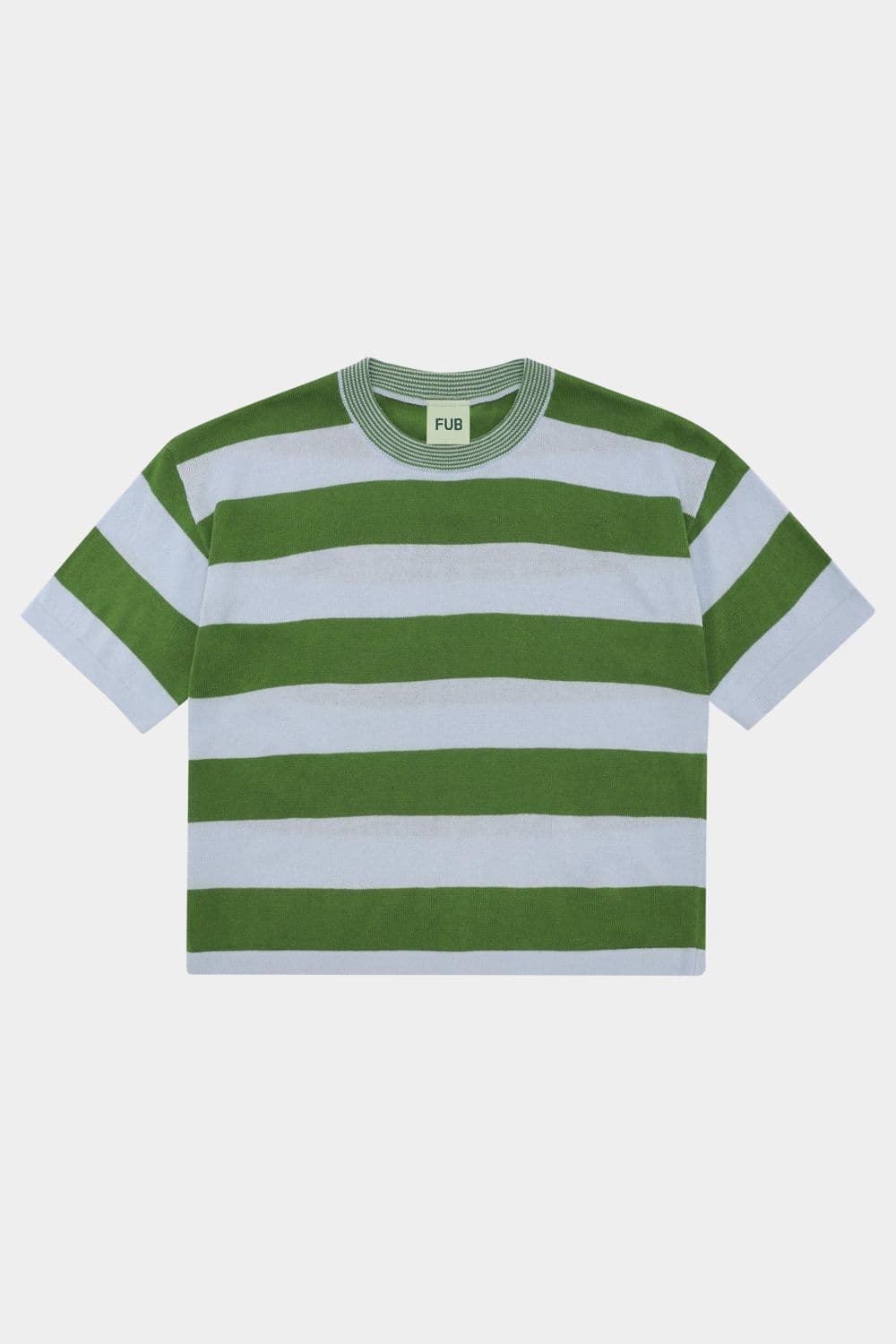 FUB / Stribet oversize t-shirt / Pale blue pine
