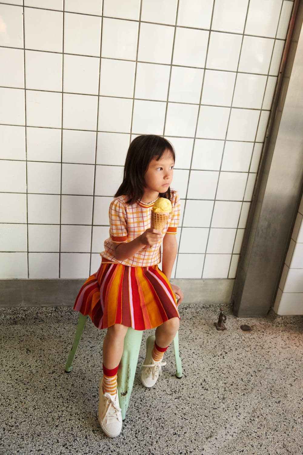 FUB — FUB / Pleated Nederdel / Sunflower — alternativt billede