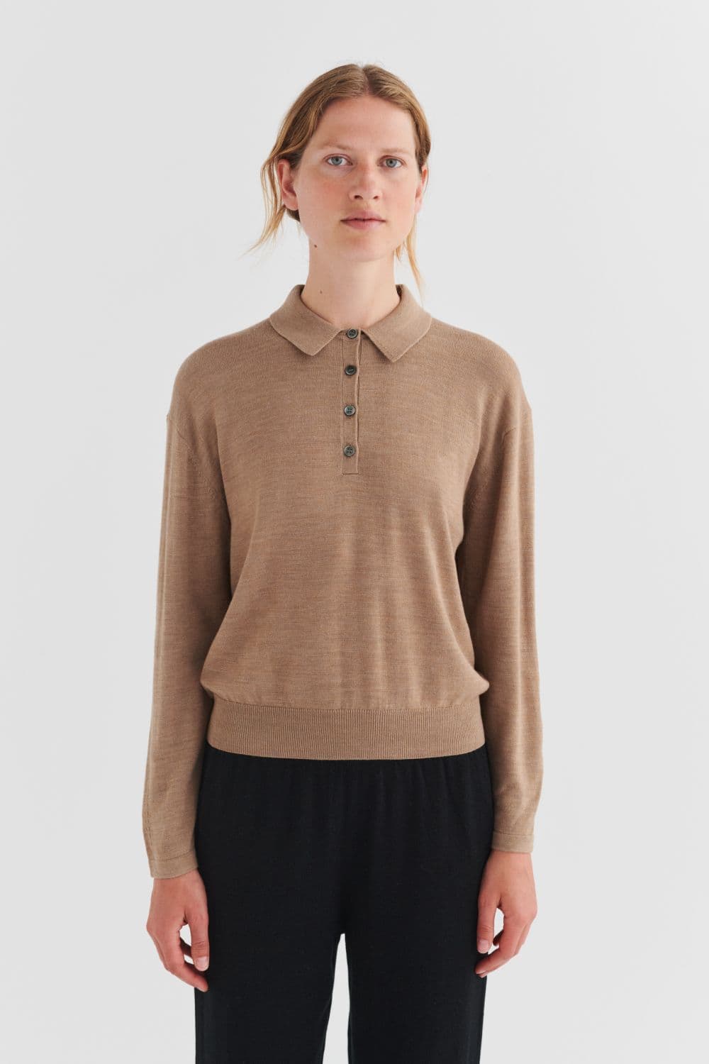 FUB Woman / Uld Polo / Camel Melange