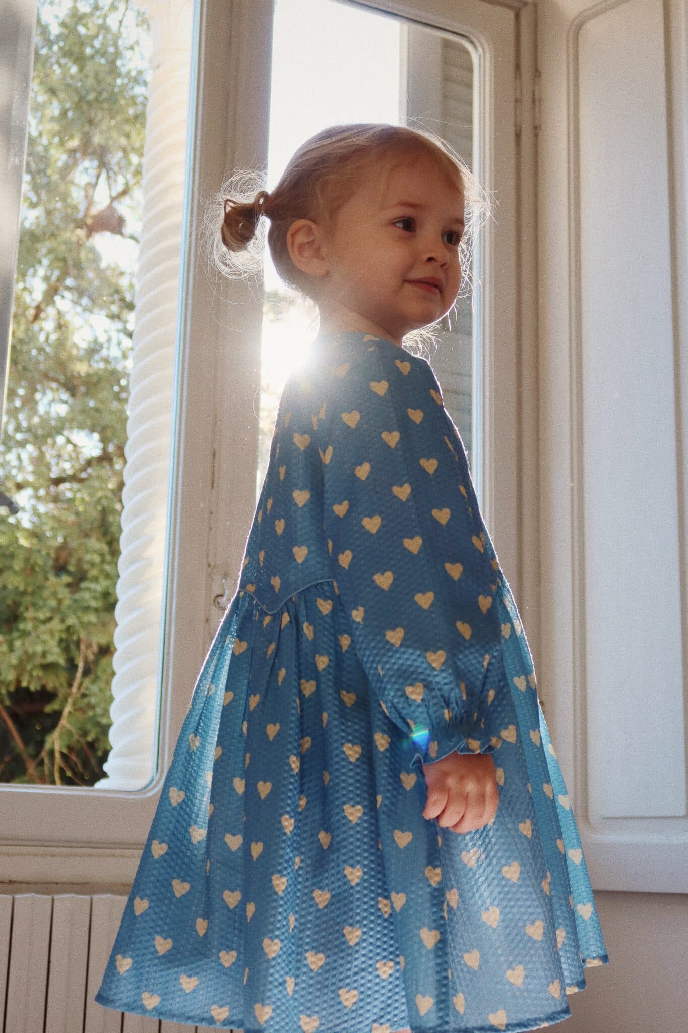 Konges Sløjd / Vida Kjole med hjerter / Aisuru blue — billede 4