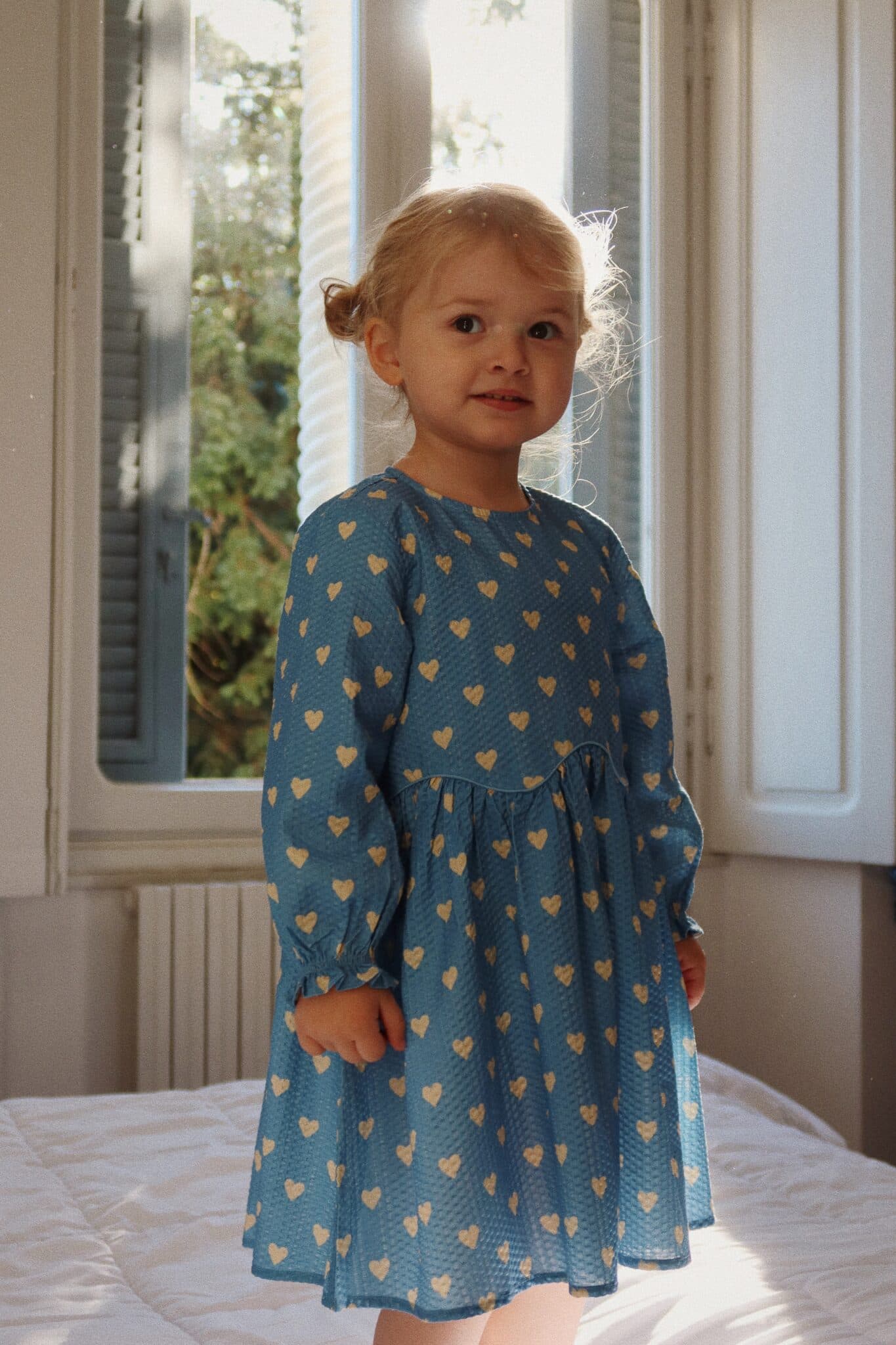 Konges Sløjd / Vida Kjole med hjerter / Aisuru blue — billede 5