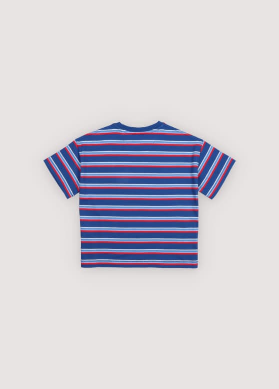 The New Society / Ciclan T-Shirt Deep Sea Blue Mini Stripes — billede 2