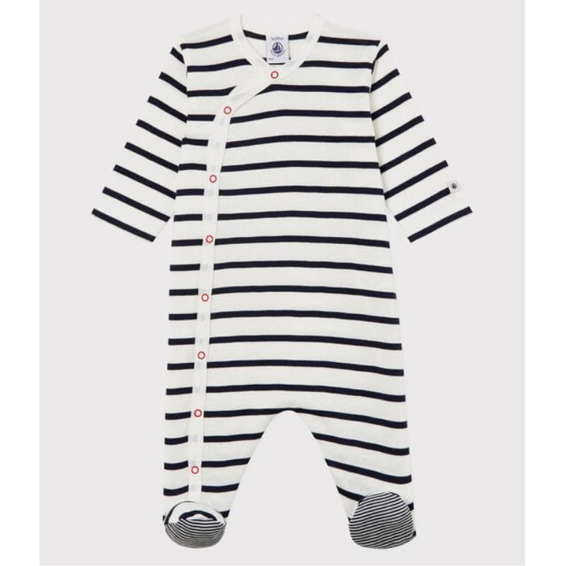 Petit Bateau / heldragt med fødder / striber — billede 2