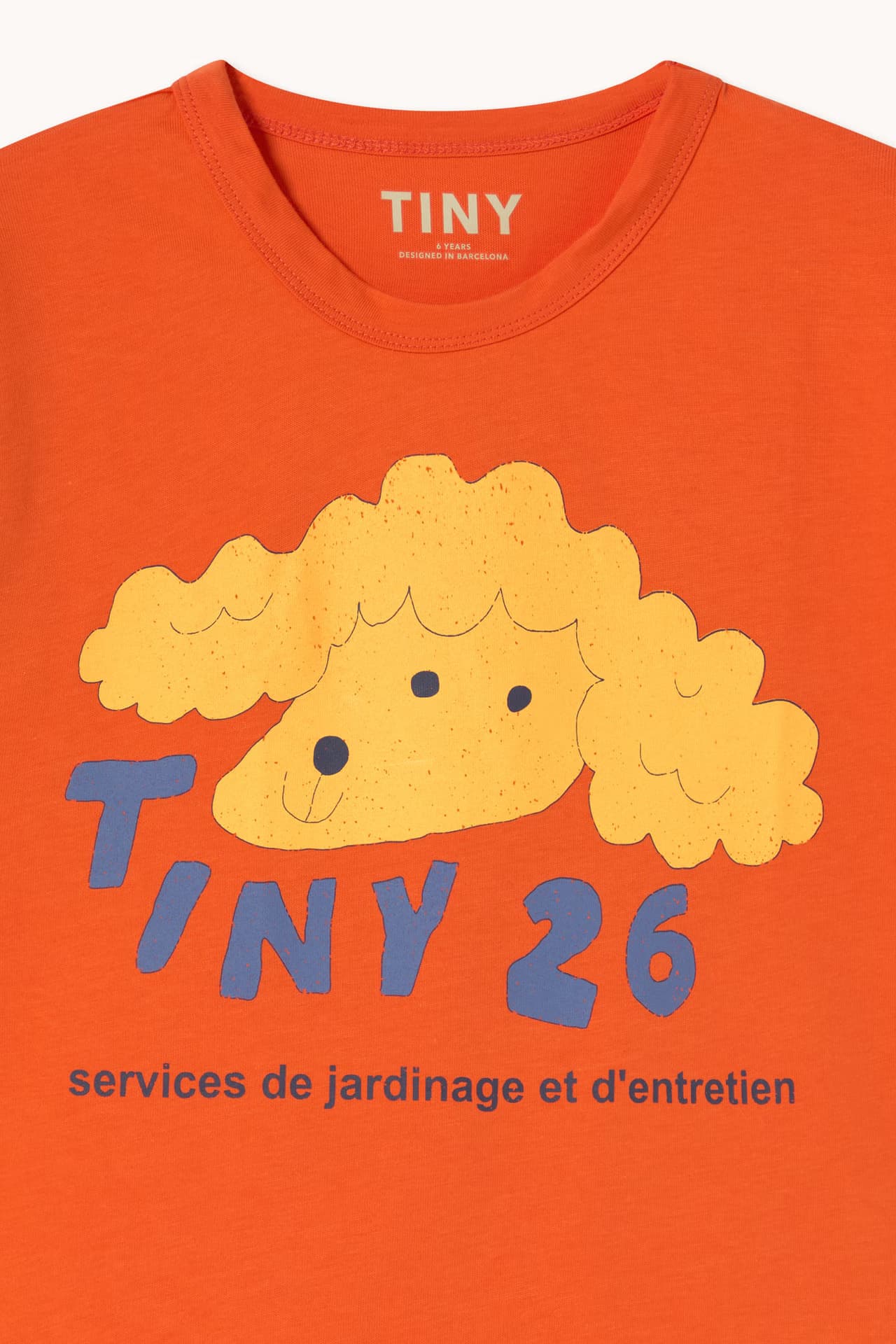 Tinycottons / Yellow Dog Graphic Tee / Orange — billede 3