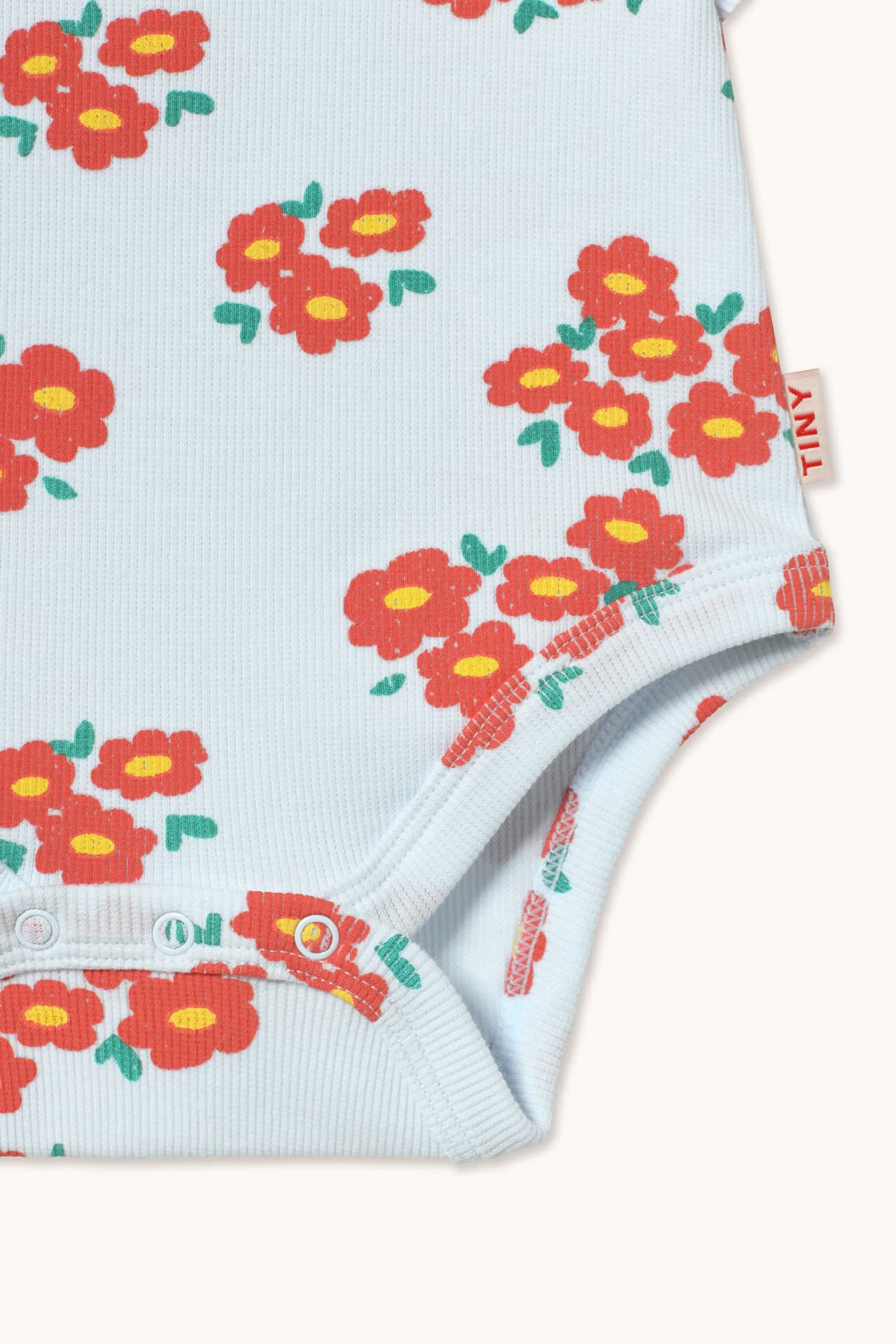 Tinycottons / Blossoms Rib Kortærmet Body — billede 4