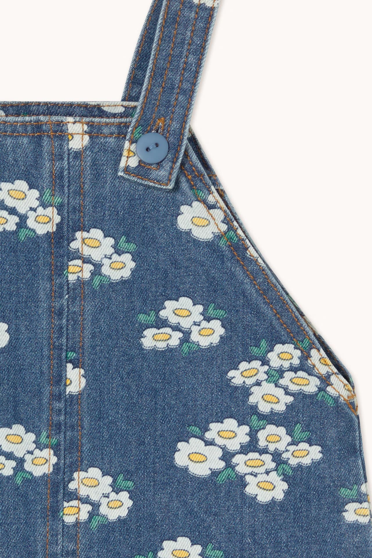 Tinycottons / Blossoms Denim korte smækbukser — billede 4