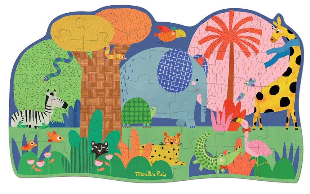 Moulin Roty / Jumbo Puslespil / Dyrenes Oase — billede 2