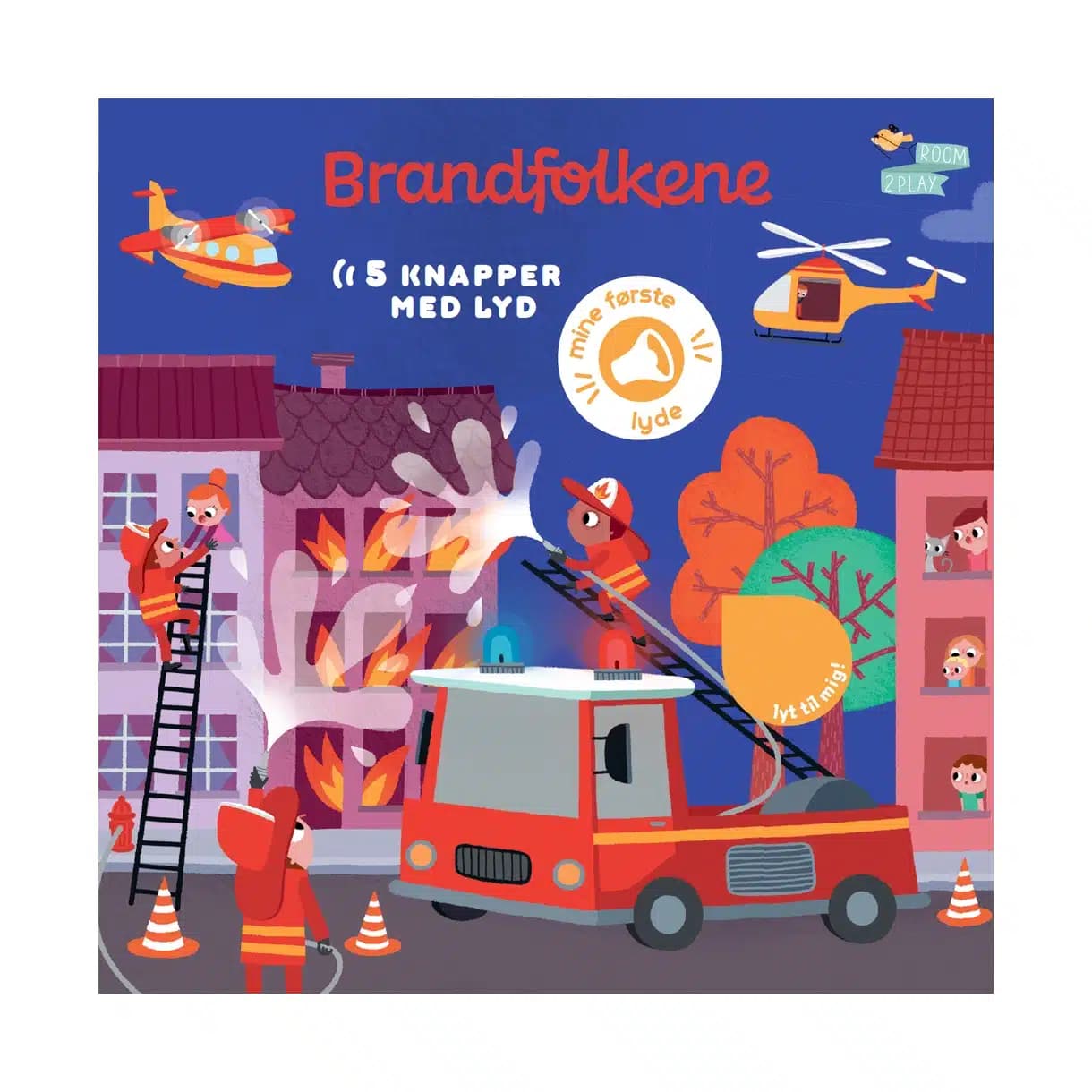Forlaget Room2play / Pegebog med lyd / Brandfolkene