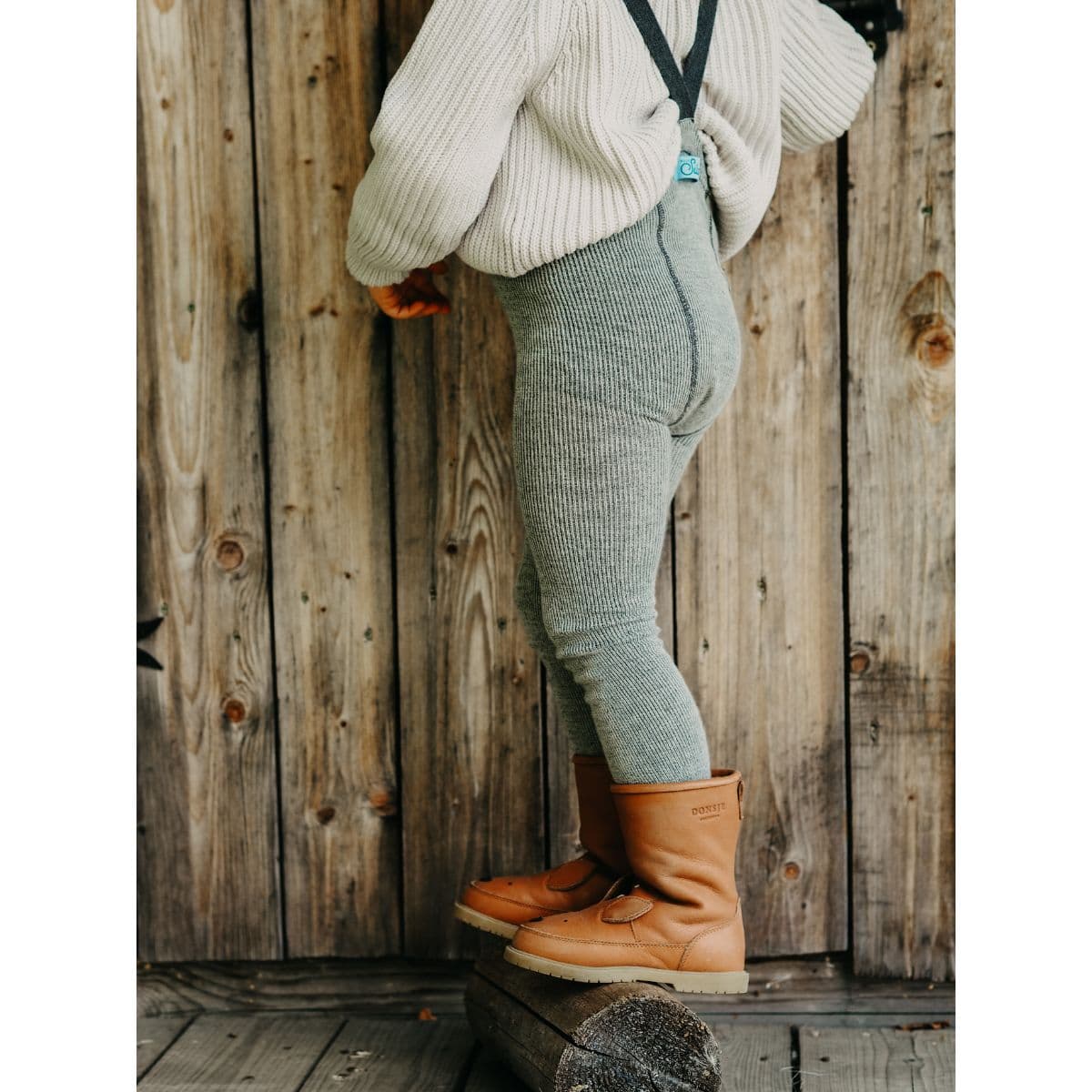 Silly Silas / Uld tights uden fødder - granite