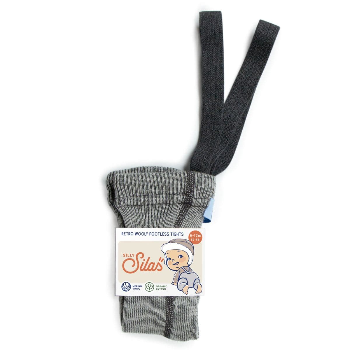 Silly Silas / Uld tights uden fødder - granite — billede 3